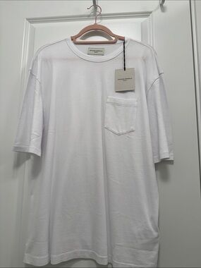 Officine Generale White Pocket Short Sleeve Tee